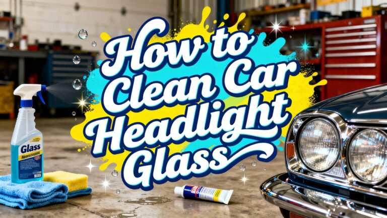 clean car headlight glass