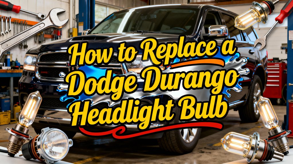 replace dodge durango headlight bulb