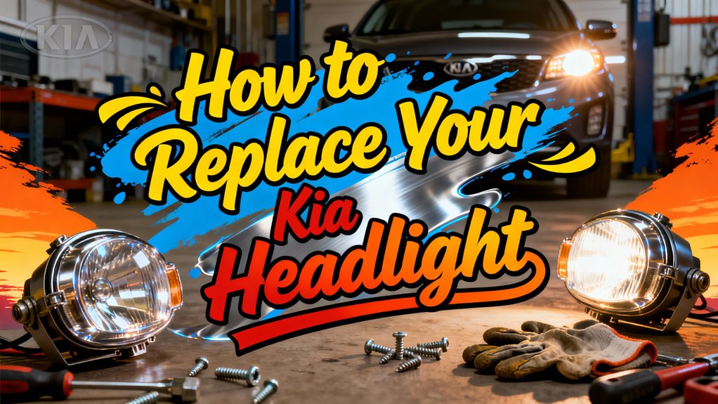 replace kia headlight safely