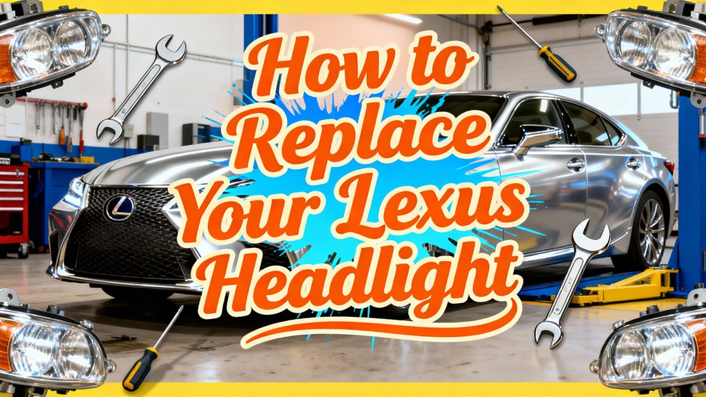 replace lexus headlight instructions