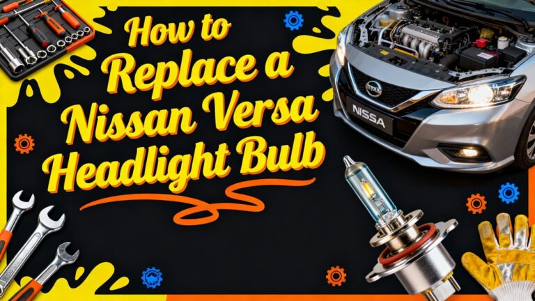 replace nissan versa headlight bulb